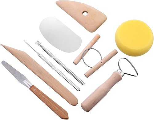 Miniatura 4 de Juego de herramientas Meuxan para escultura y alfarería Madera 30 PCS