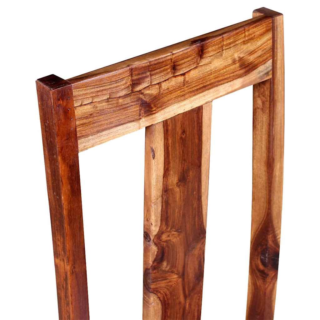 Sillas de comedor 4 piezas de madera maciza, marrón miel, 44 x 54 x 100 cm, estilo rústico, sillas de cocina para comedor, pulidas y lacadas, sillas de comedor duraderas