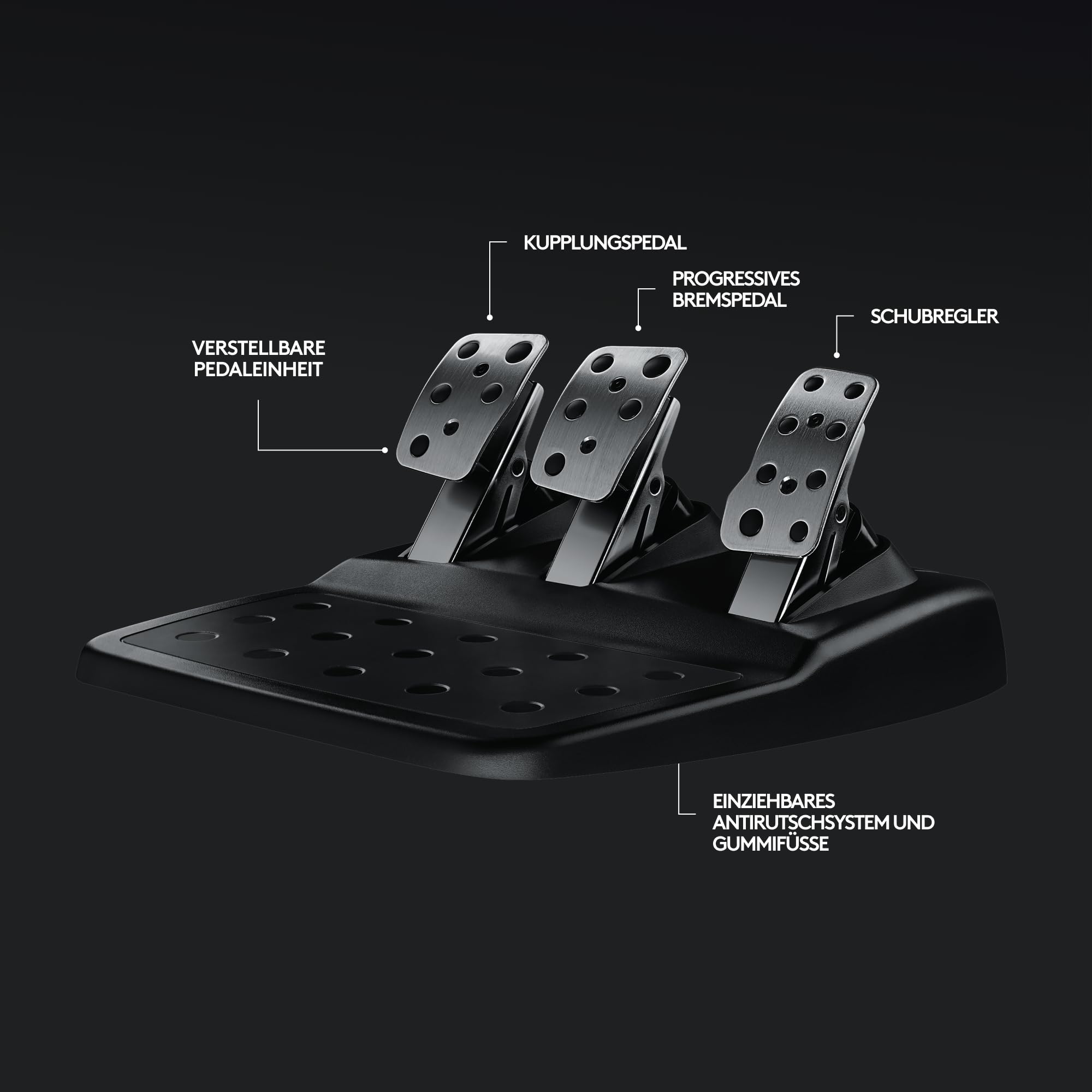 Logitech G920 Driving Force Gaming Rennlenkrad, Force Feedback, 900° Lenkbereich, Edelstahlpedale, für Xbox Series X|S, Xbox One/PC/Mac, Schwarz