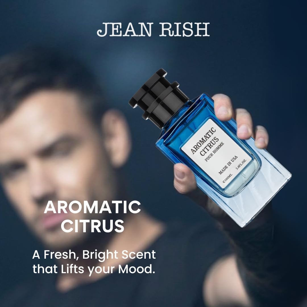 Jean Rish Aromatic Citrus Perfume for Men Eau De Parfum, Long-Lasting Luxury Fragrance, Made In USA - Lemon, Lavender, Vanilla, Amber Scent - 100ml / 3.4 oz - Image 5