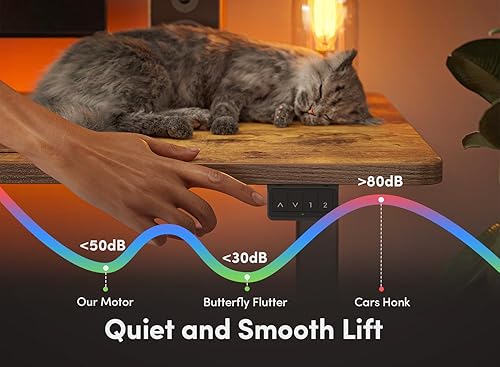 Miniatura 158 de FEZIBO - Escritorio eléctrico ajustable para trabajar sentado o de pie, 40 x 24 pulgadas, para oficina en casa, escritorio ergonómico para Negro