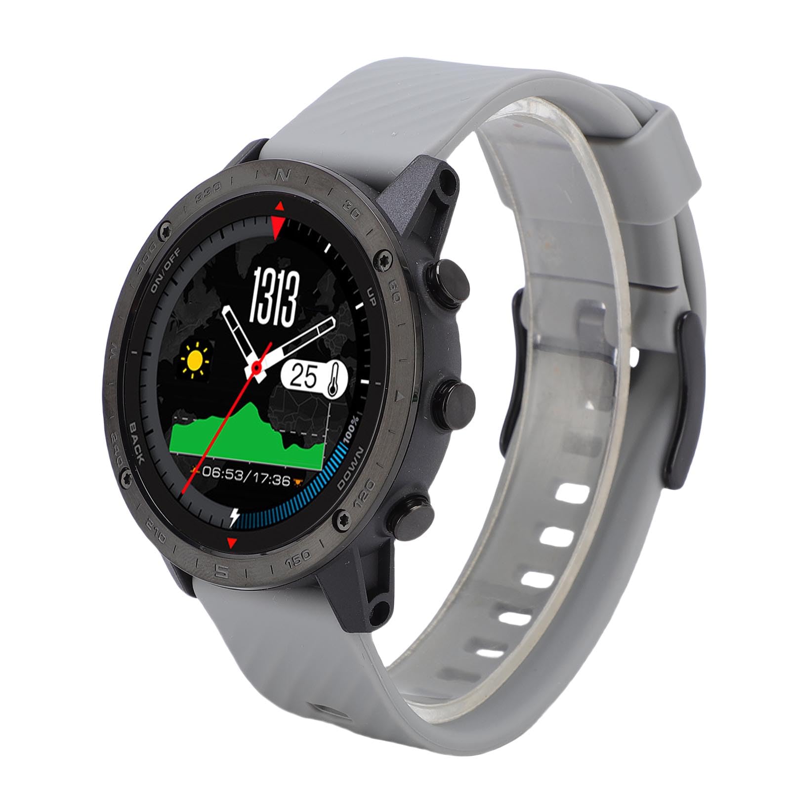 Alomejor Inteligentne Smart Swimming .3 -BC Watch Sports Sports dla Mężczyzn Biegających na 50 M Materiału Aluminiowego/wodoodpornego Silikonu, TI (BLACK)