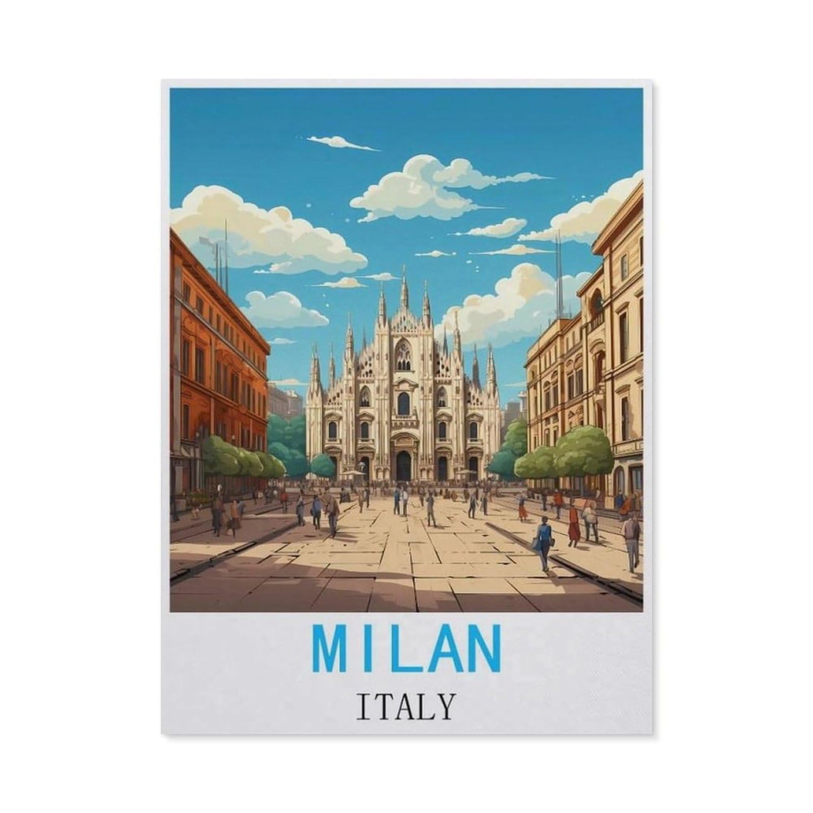 BEAYODKP 5D Diamond Painting Kits，Milan Italy（50x60cm）