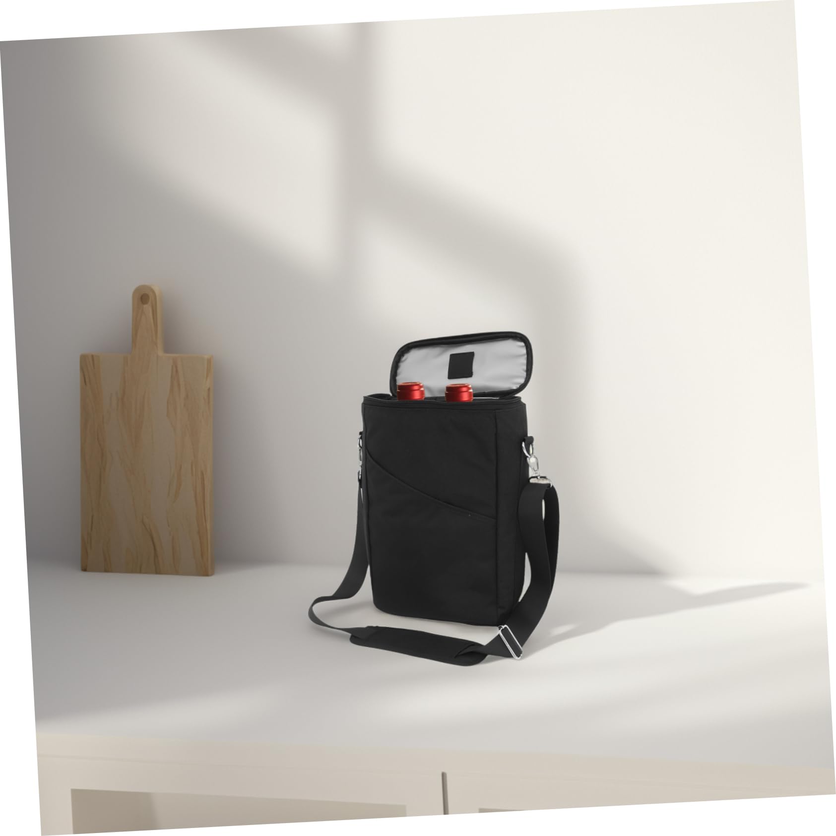 2 Isolierte mit Auslaufsicher Weinkühltasche Gepolstert Henkel und Verstellbarem Schultergurt für Flaschen und Picknick und Weindinner
