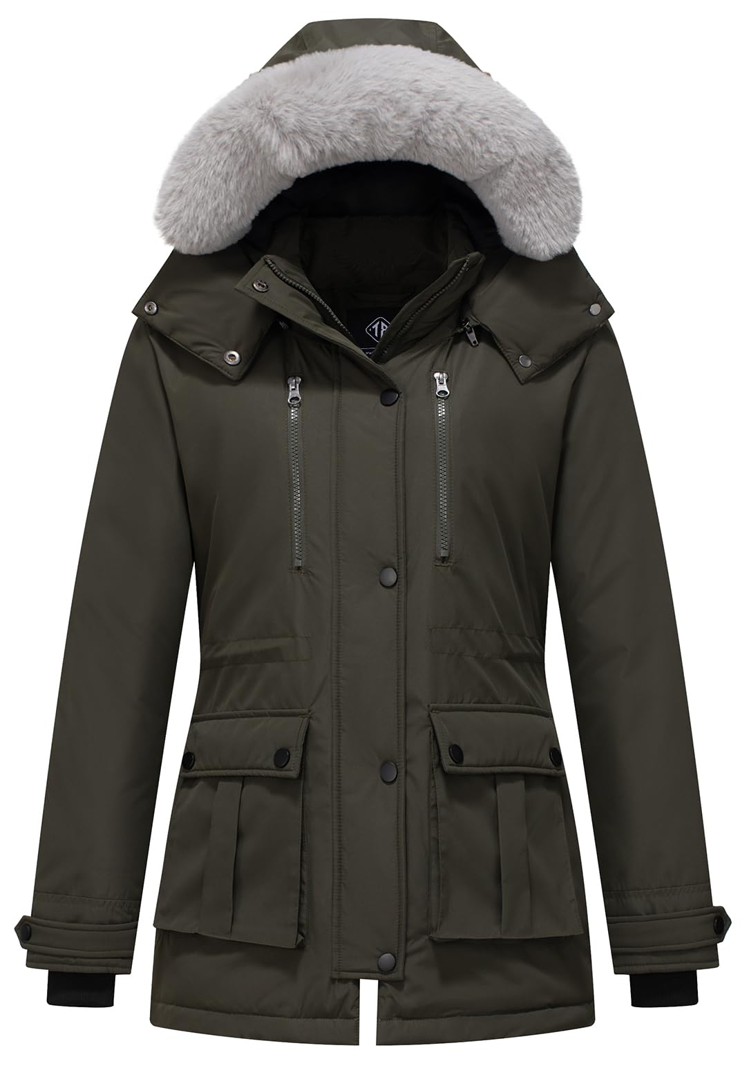 Women's Quilted Winter Coat (Standard & Plus Size) Warm Puffer Jacket Thicken Parka with Removable Hood