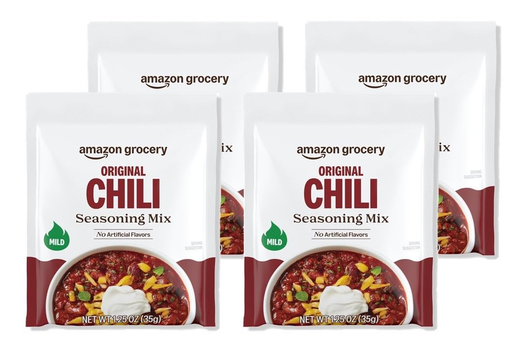 Amazon Brand - Happy Belly Chili Seasoning Mix, 1.25 ounce (Pack of 4)