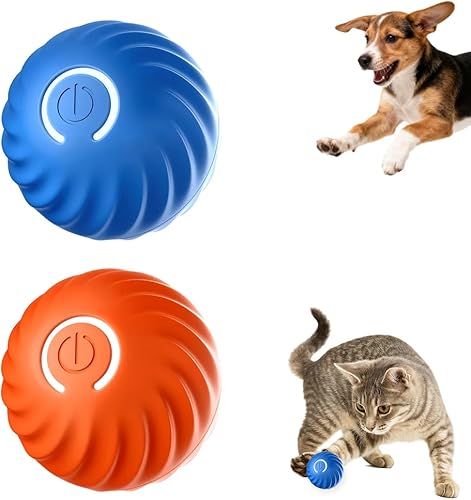 Miniatura 8 de Pelotas interactivas de juguetes para perros, pelota que rebota automática mejorada en 2026, bola vibratoria inteligente para mascotas, juguetes