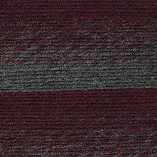 Image of Lion Brand Yarn 826-208 Scarfie Yarn, Oxford /Claret | Bulky Acrylic Wool Blend Knit & Crochet Fiber for Self-Striping Scarves, Colorful Cardigans, Chunky Blankets, Hats