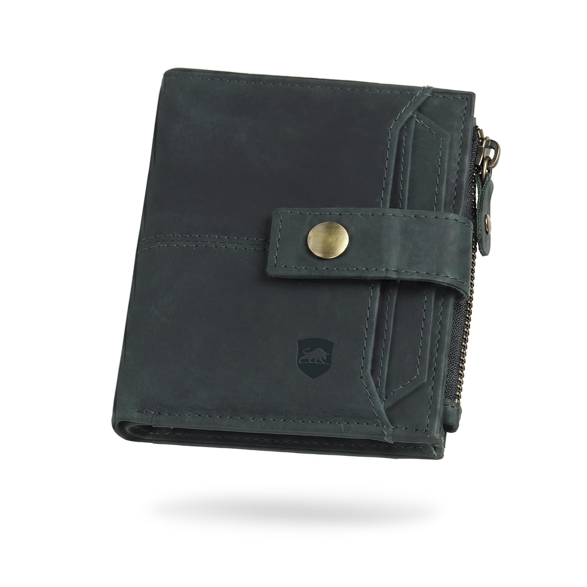 samtroh PU Leather Wallet for Men | Detachable Card Holder with Button Closure | 4 Card Slots, 2 Currency Compartments, 1 Zipper Pocket, 2 Secret Pockets and Coin Zip | Stylish Gents Purse (Green)-picture-22
