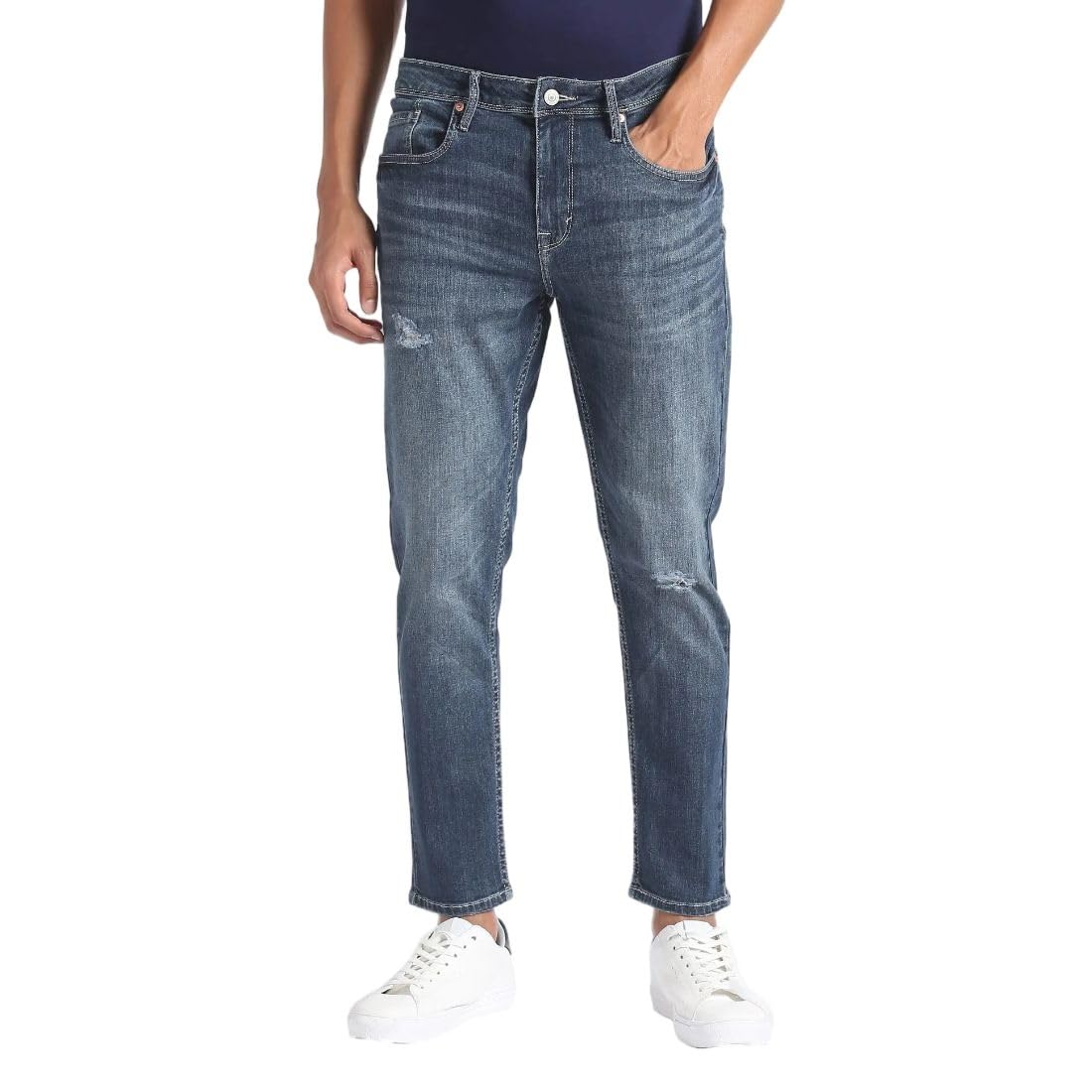 flying machine Men's Relaxed Tapered Fit Jeans| Solid | Mid Rise | Stretchable | Jeans for Man-picture-13