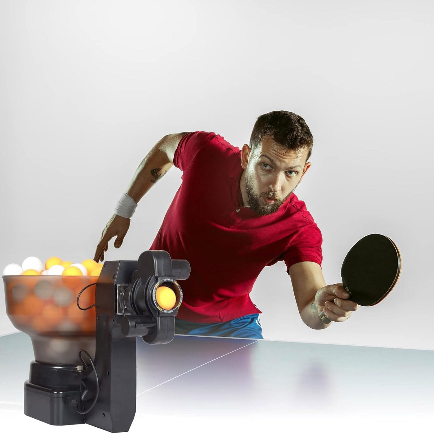 Máquina Automática De Tenis De Mesa Para Entrenamiento, Robot Lanzapelotas De Ping Pong Hp-07 Para Práctica Y Mejora De Habilidades, Robot Lanzapelotas De Tenis De Mesa, Máquina Auto Lanzapelotas