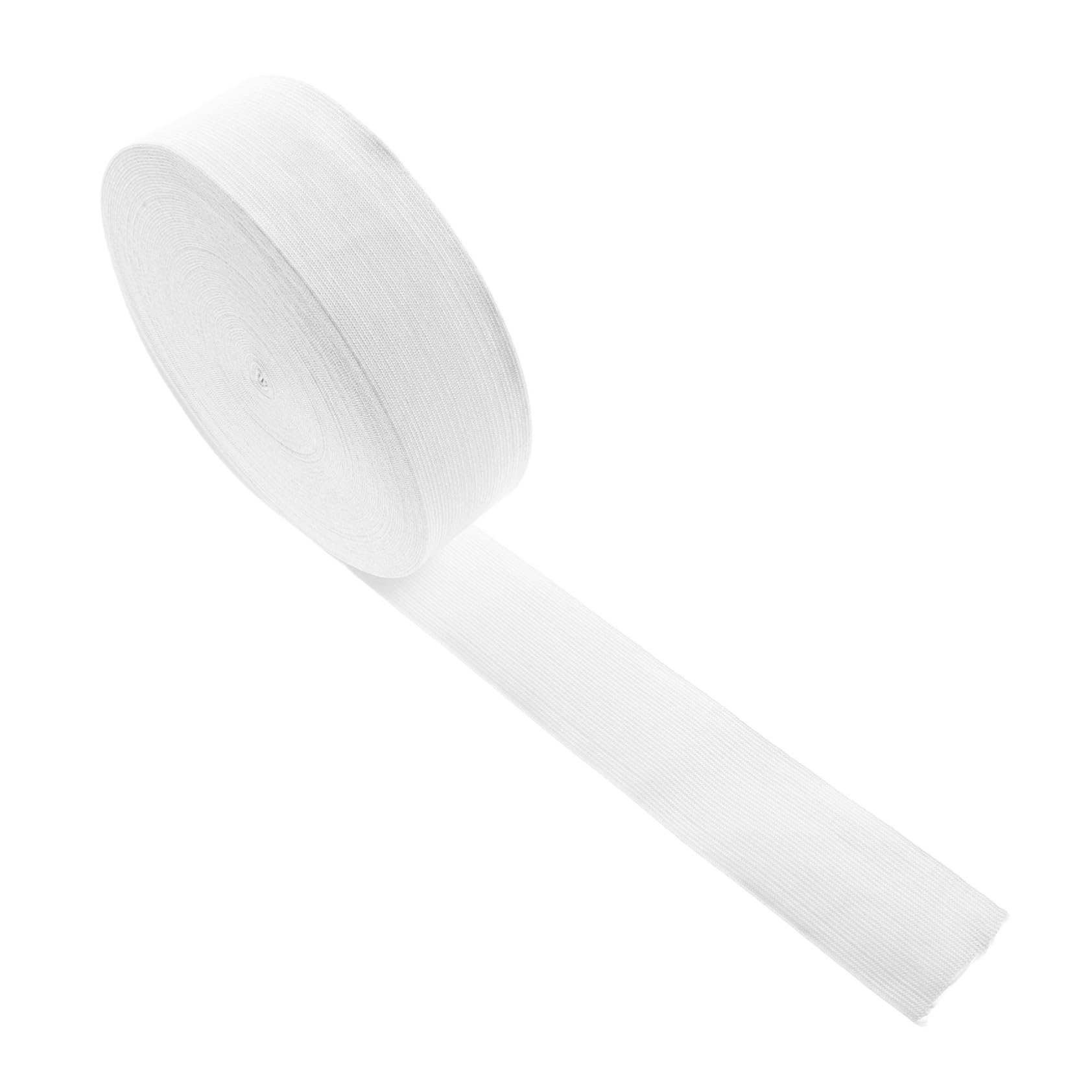 Élastique plat blanc de couture à haute élasticité pour ceintures vêtements et mercerie DIY