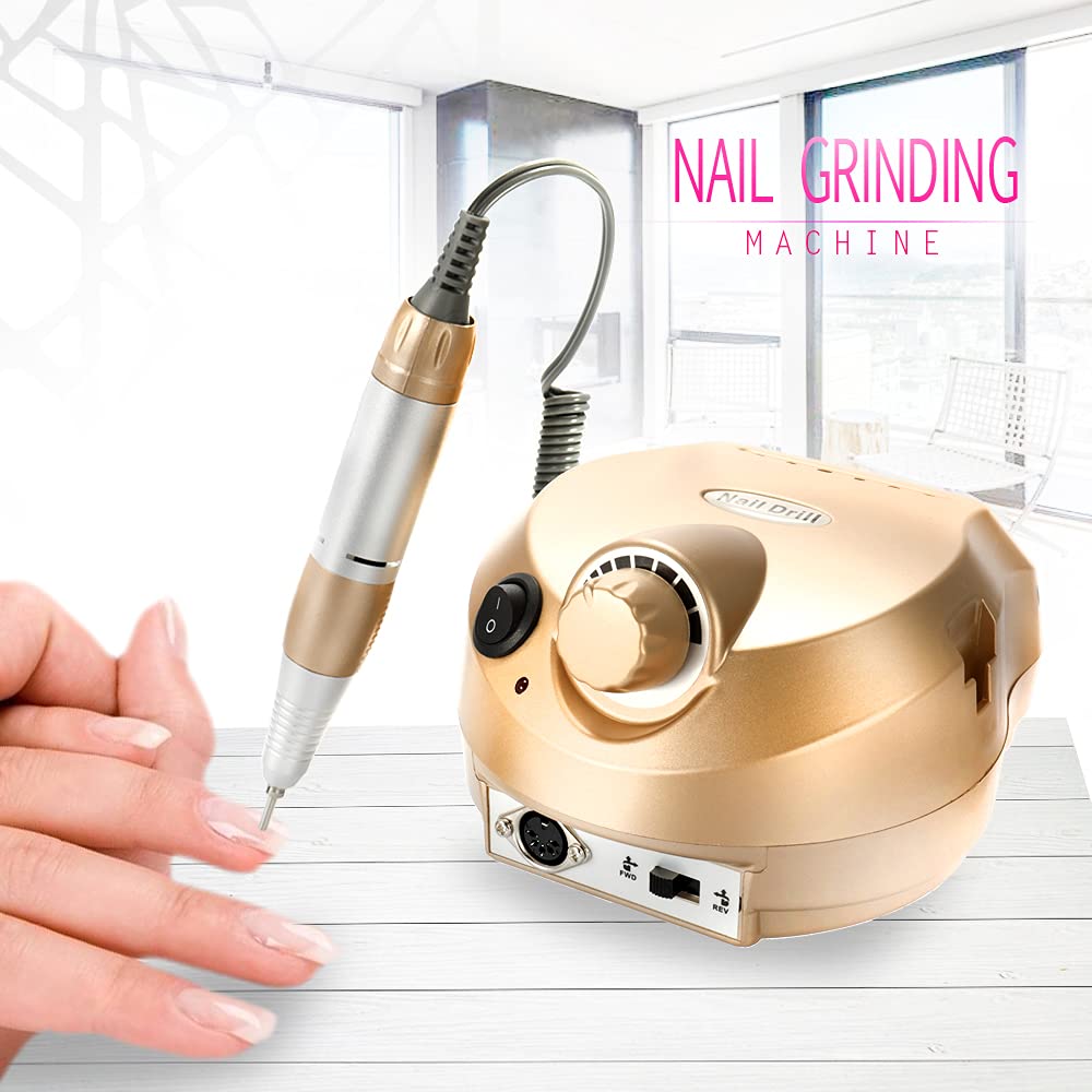 Fresa per Unghie Professionale 30000 giri, Layhou Aspiratore Unghie del chiodo dei Corredi Manicure della Lucidatrice Dellarchivio della macchina Trapano Elettrico con 6 fresa Punte