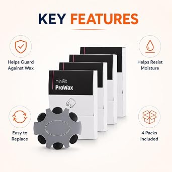 4 Packs/ 24 Pcs Wax Filters Replacement, Hearing Aid Wax Guard Filters ProWax MiniFit, Replacement Clear Cleaning kit Accessory for Oticon