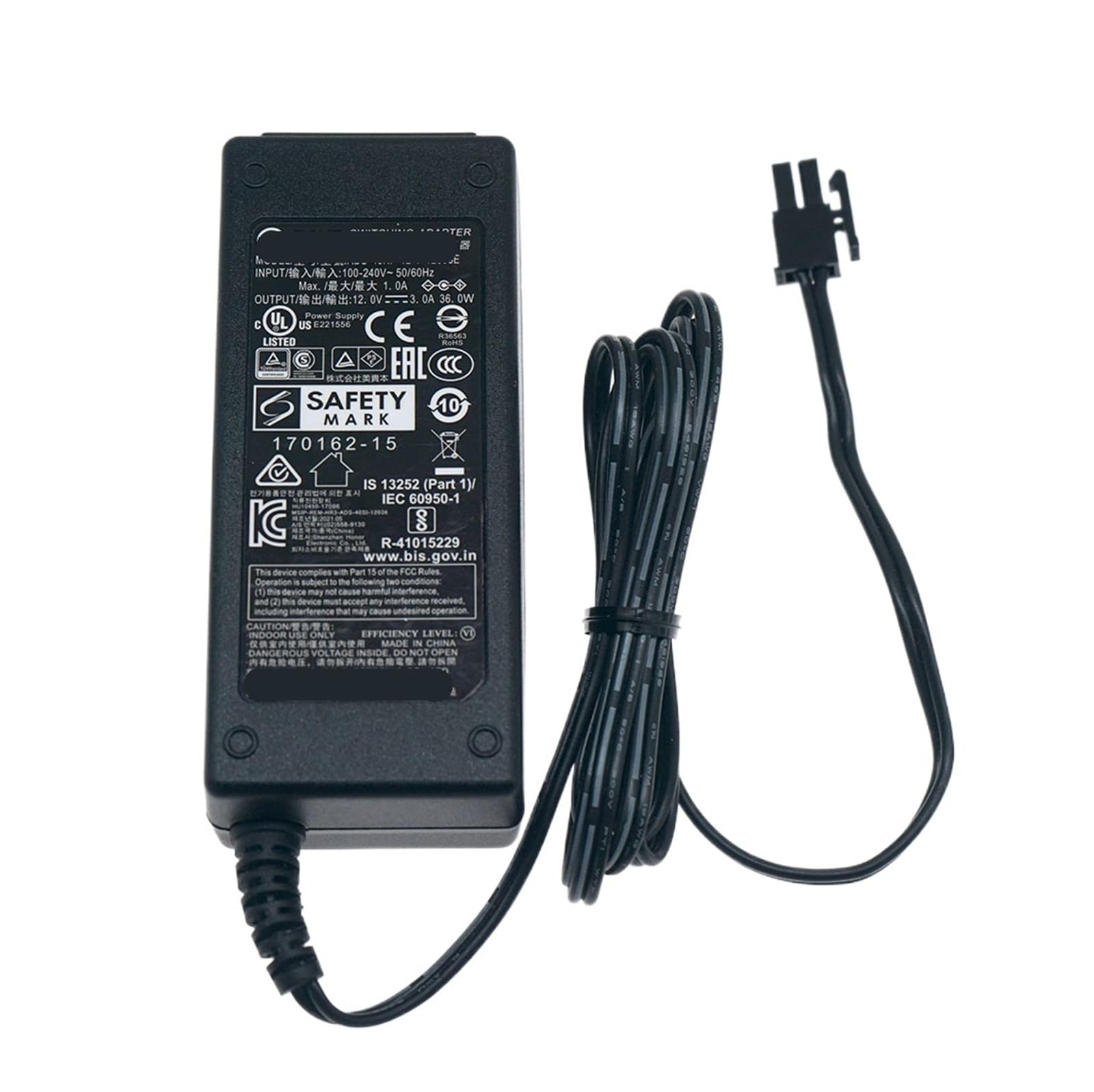 Transformador de 12V 3A para iluminación LED y routers domésticos 4
