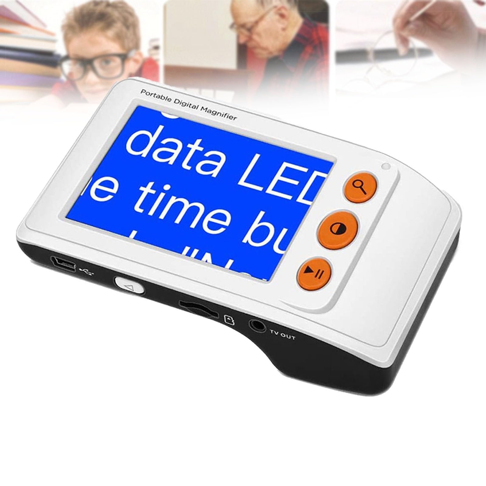 Loupe numérique de 20,3 cm pour écran tactile - Résolution 640 x 480 - Avec lumière de remplissage - Pour malvoyants, faible vision, daltonisme et soutien de l'amblyopie