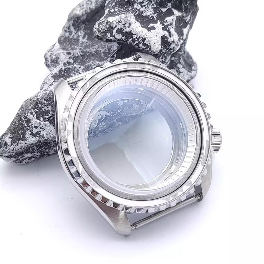 42mm DIY Edelstahl Uhrengehäuse Kapitelring Kit, Passend für NH35 NH36 Werk, Transparenter Boden Ersatz Uhren Modifizierung Set für Seiko SKX007