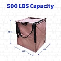 Vista 2 de DURASACK Bolsa de almacenamiento resistente con cremallera superior de 22 galones, bolsa de mudanza de polipropileno tejido resistente, diseño