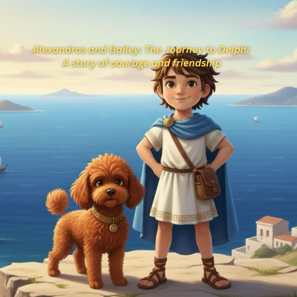 Alexandros and Bailey The Journey to Delphi” + “A story of courage and friendship