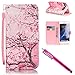 Galaxy S7 edge Case, Firefish [Card Slots] [Kickstand] Flip Folio Wallet Case Synthetic Leather Shell Scratch Resistant Protective Cover for Samsung Galaxy S7 edge-Cherry