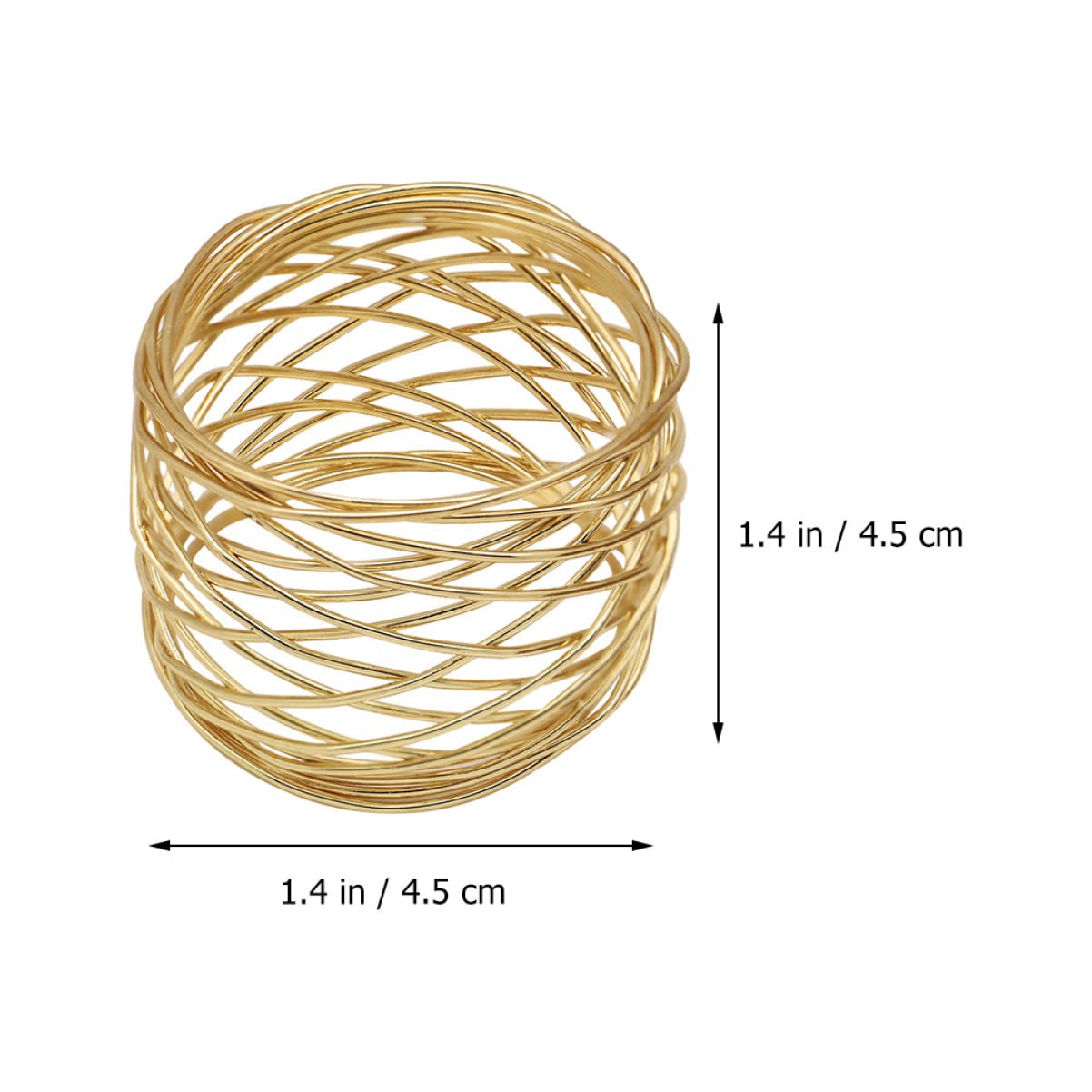 Zerodeko 12stücke Kreative Goldene Metall-serviettenringe Aus Draht Eleganter Tischdekoration Für Zuhause Hochzeiten Und Feierlichkeiten Langlebig Und Vielseitig Einsetzbar