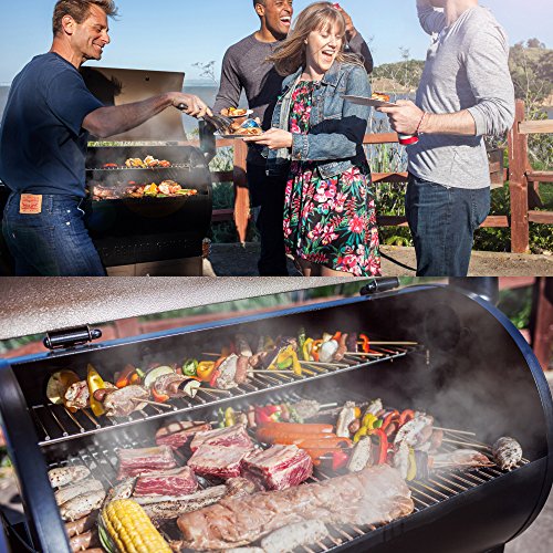 Z Grills ZPG-7002B 2019 New Model Wood Pellet Grill & Smoker, 8 in 1 BBQ Grill Auto Temperature Controls, 700 sq inch Cooking Area, Black