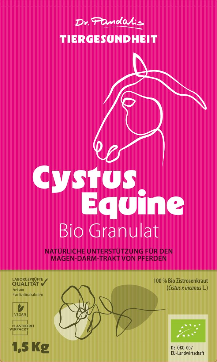 Bio Zistrosenkraut für Pferde 1,5kg – 100% Cistus incanus | Einzelfuttermittel ohne Zusätze & PA, ADMR-konform, Kräuterfutter für mehr Wohlbefinden & Immunsystem