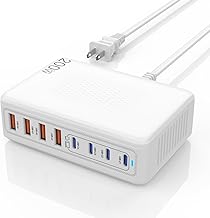 USB C Charger Block,200W Type C Charger Fast Charging,8 Port USB C & A Charging Station GaN III Desktop Hub PD Block Laptop Adapter for Apple iPhone 16/15/14,iPad Pro/Air/Mini,MacBook Pro/Air,Samsung
