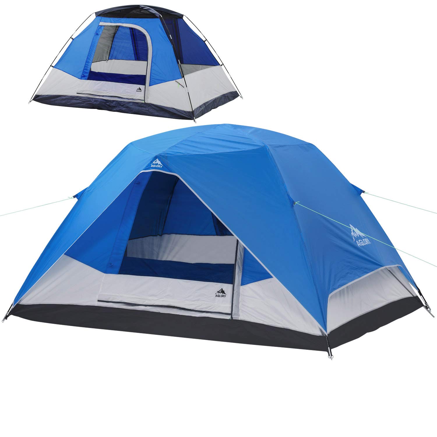 Camping Tent with Rainfly, 2/4 Person Dome Tent,Waterproof Windproof Family Tent with Mesh Windows, Easy Set Up for Hiking and Outdoor for All Seasons
