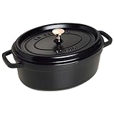 staub ストウブ 「 ピコ ココット オーバル ブラック 29cm 」 大きい 両手 鋳物 ホーロー 鍋 IH対応 【日本正規販売品】 La Cocotte Oval 40509-315