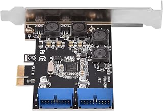 PCIe USB 3.0 Expansion Card, 2-Port High-Speed Internal Header Adapter, Low Profile 19-Pin USB Card for PC Builders, Gamers, Workstations, Home Offices