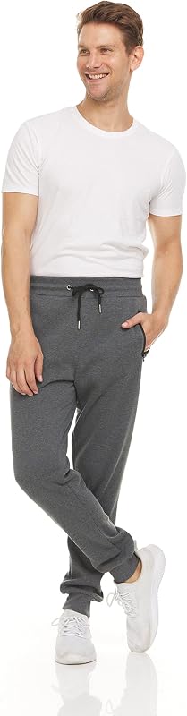 PURE CHAMP Sweatpants for Men 3 Pack Fleece Athletic Workout Joggers Mens Sweatpants with Zipper Pockets Size S-3XL (Medium, Set 1) image 3