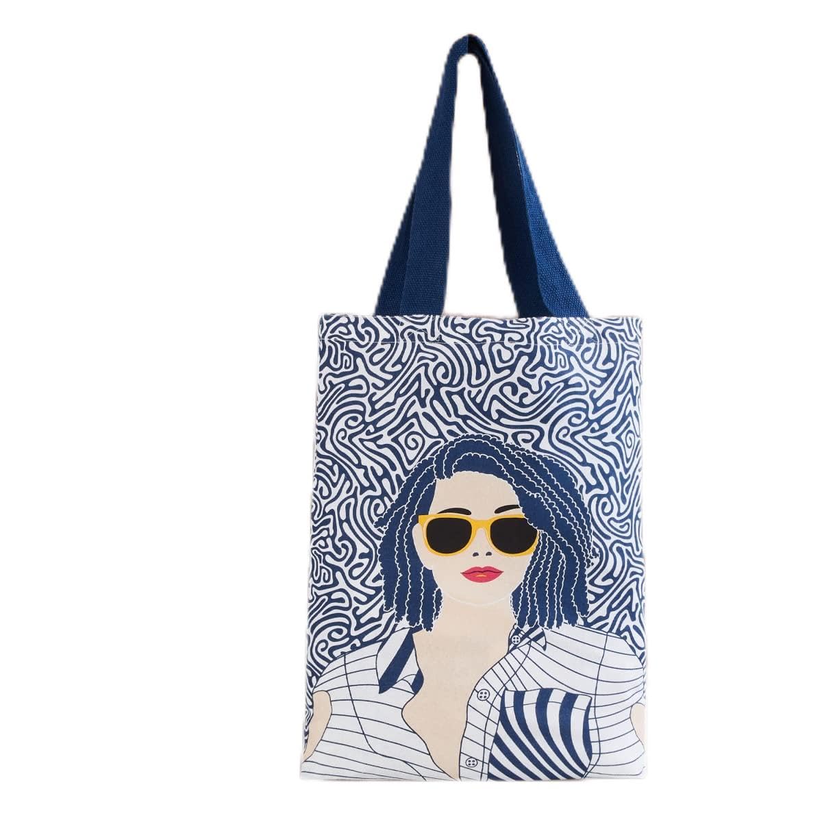 Home Centre Minerals Blue Printed Cotton Tote Bag (B0BYDTRK74) Amazon Price History, Amazon Price Tracker