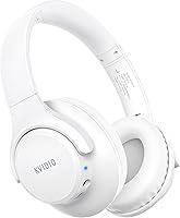 Vista 12 de KVIDIO Auriculares Bluetooth sobre la oreja, 65 horas de reproducción, auriculares inalámbricos con micrófono, auriculares ligeros plegables