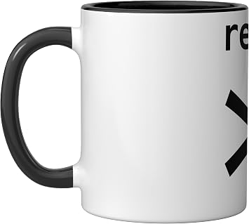 Regex Star Ceramic Mug, Black/White