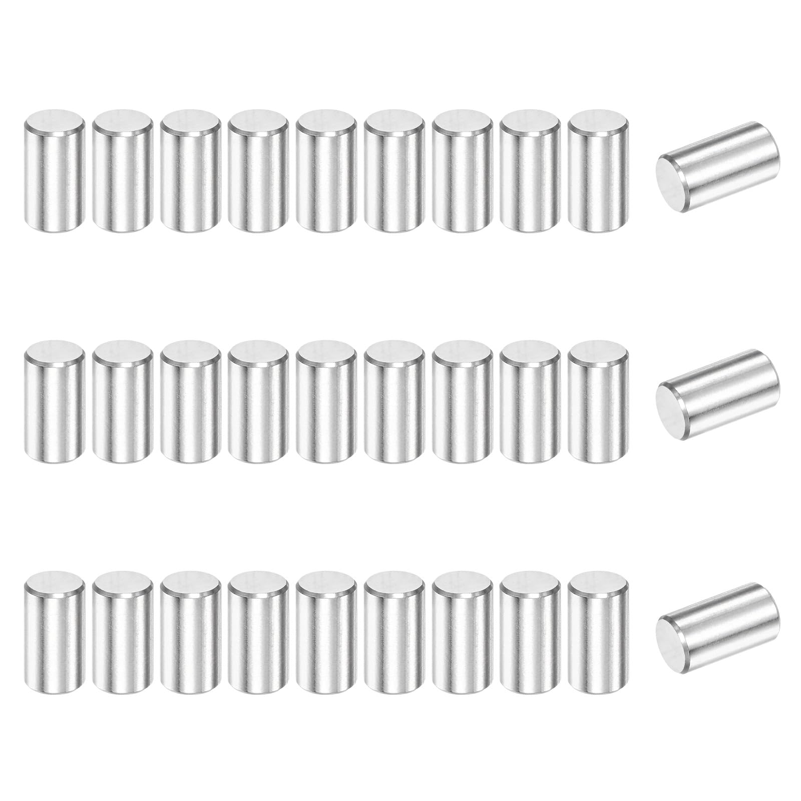 M METERXITY 40-Pack 5 x 10 mm Dowel Pin, 316 Stainless Steel Support Pin Fastener Elements for Metal Devices/Wooden Projects