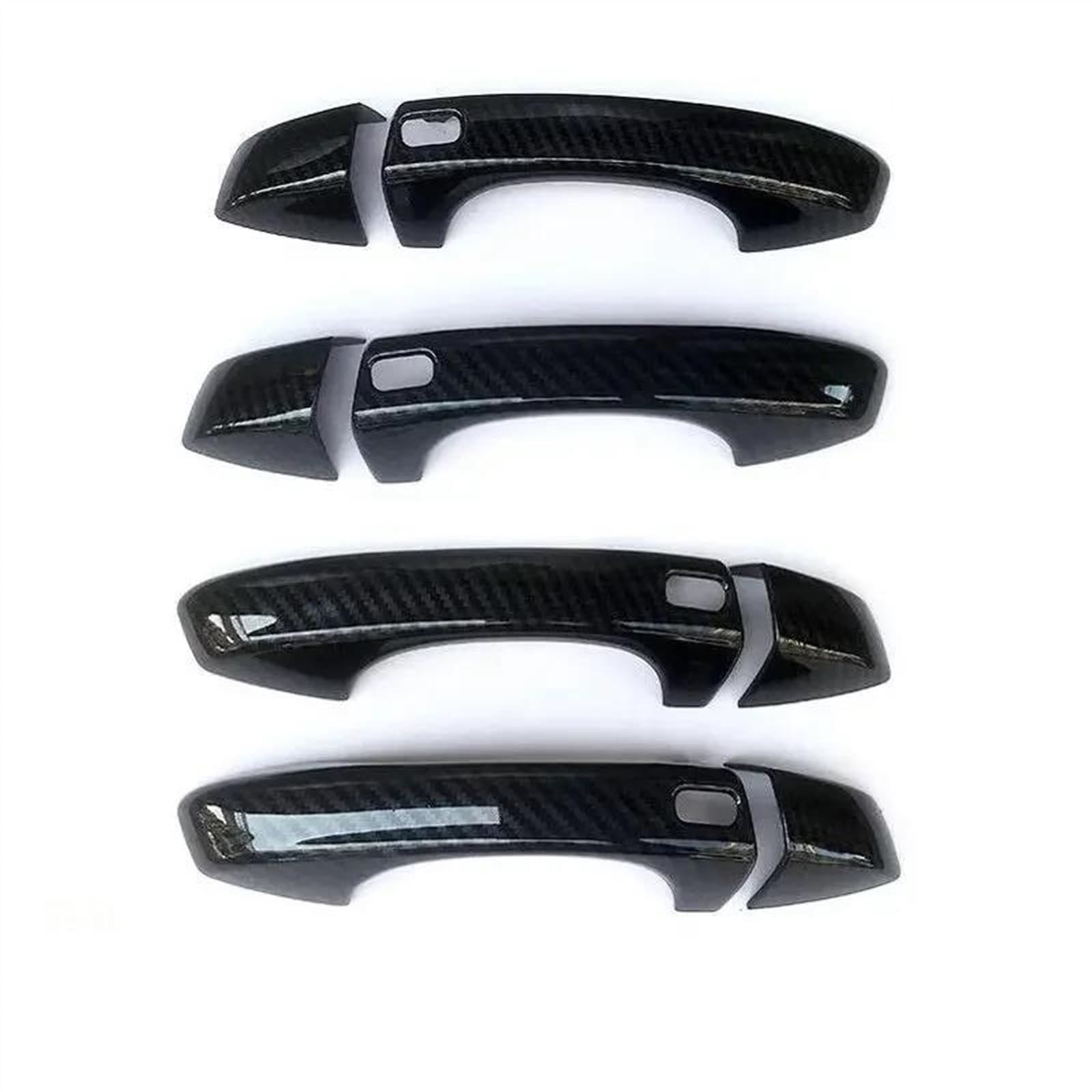 Noheeu Carbon C Carbon Fiber Chrome Car Side Door Handle Cover Bowl Trim Sticker Styling Accessories For Skoda For Kodiaq 2017-2023(Carbon C)