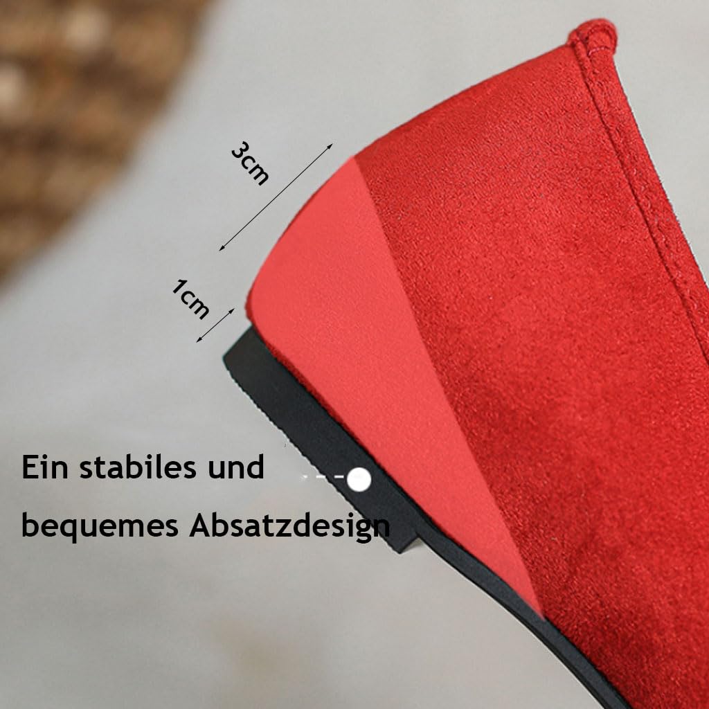 Ballerine Donna con Zeppa, Effetto Scamosciato, Ballerine con Fiocco, comode Scarpe Slip-on, Morbidi Mocassini da Donna per Tempo Libero, Ufficio, Festival