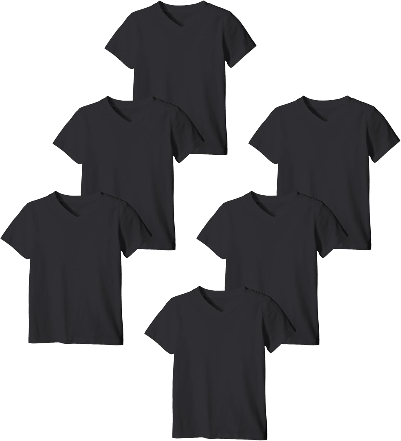 Classic Men's White Short Sleeve Undershirts V Neck T Shirt - Multi & Bulk Wholesale Packs