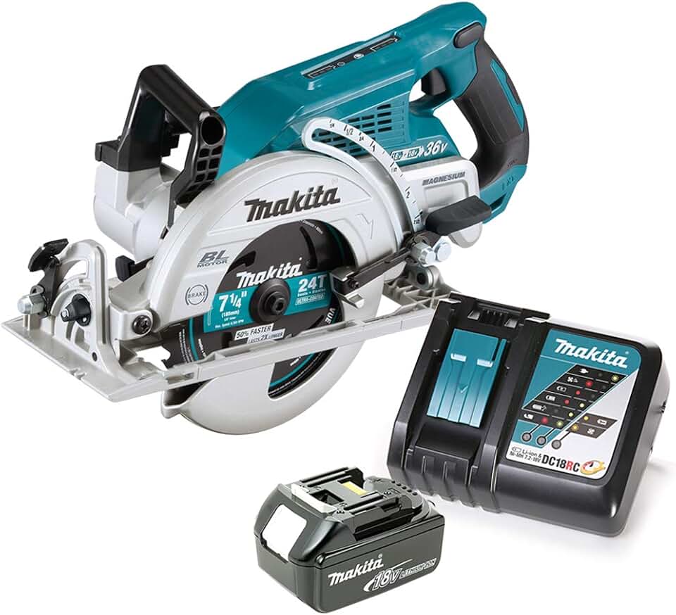 DRS780 36V Brushless Circular Saw 185mm with 1 x 3.0Ah Batte