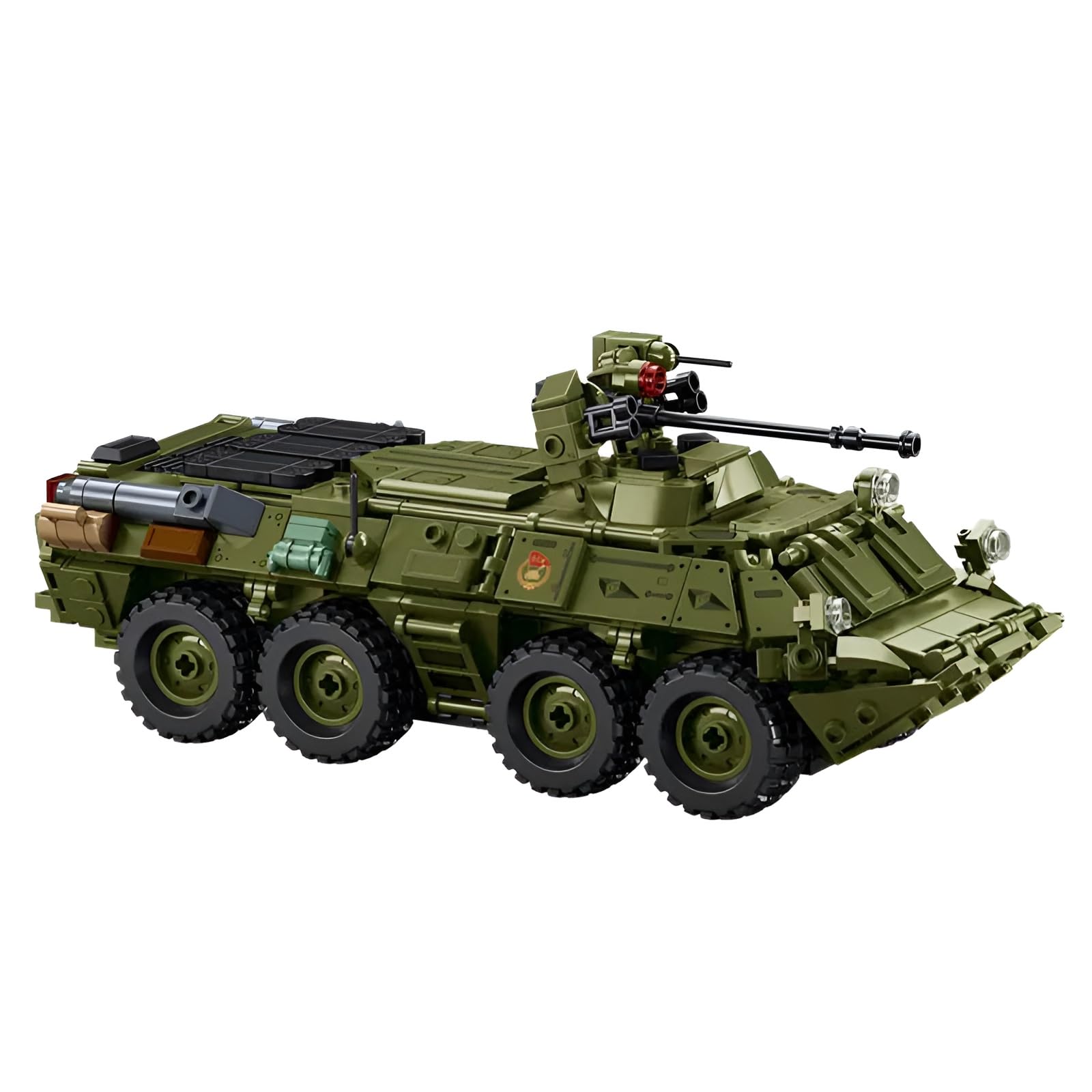 Fuleying Military Building Set, 1: 35 BTR-80AS Infantry Fighting Vehicle Building Blocks