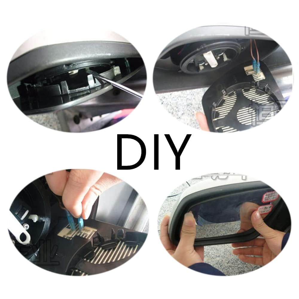 Specchietto Retrovisore Riscaldato Universale Per Ford Escape Kuga EcoSport (2013-2019) – Vetro Con Piastra Supporto, Montaggio Lato Dx O Sx - 4