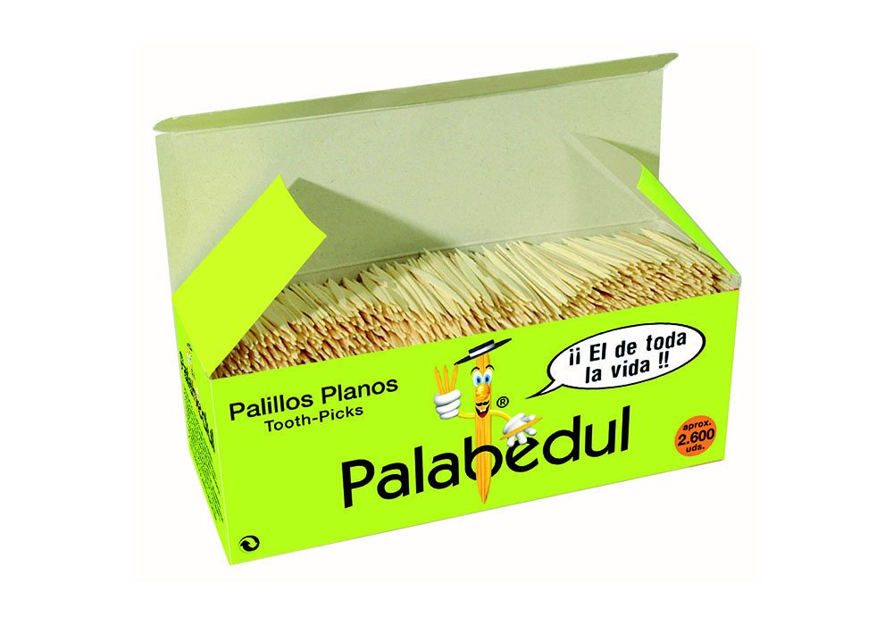 Palillo higiénico plano a granel pack de 5 cajas de 2600 palillos