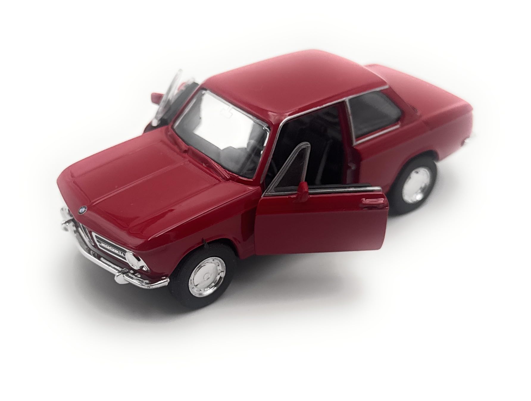Welly Model Car BMW 2002 TI Classic Car Miniature Car Scale 1:39 / L 12cm Red