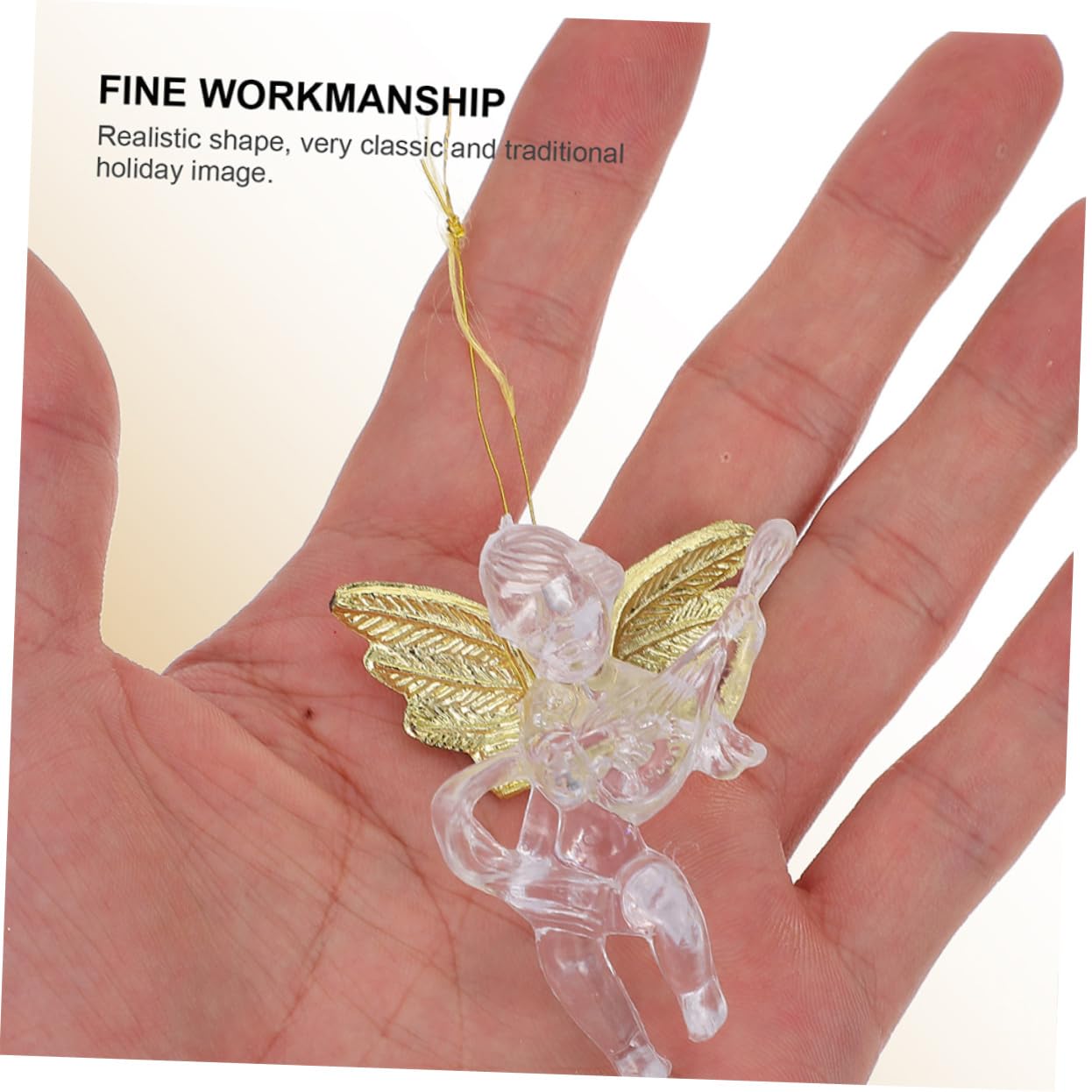 IMIKEYA 60 Pièces Pendentif Ange Transparent Poupée Suspendue De Noël Ornement De Poupée d'ange Décoration De Noël à La Maison ée Suspendue Arbre De Décorations De Plastique