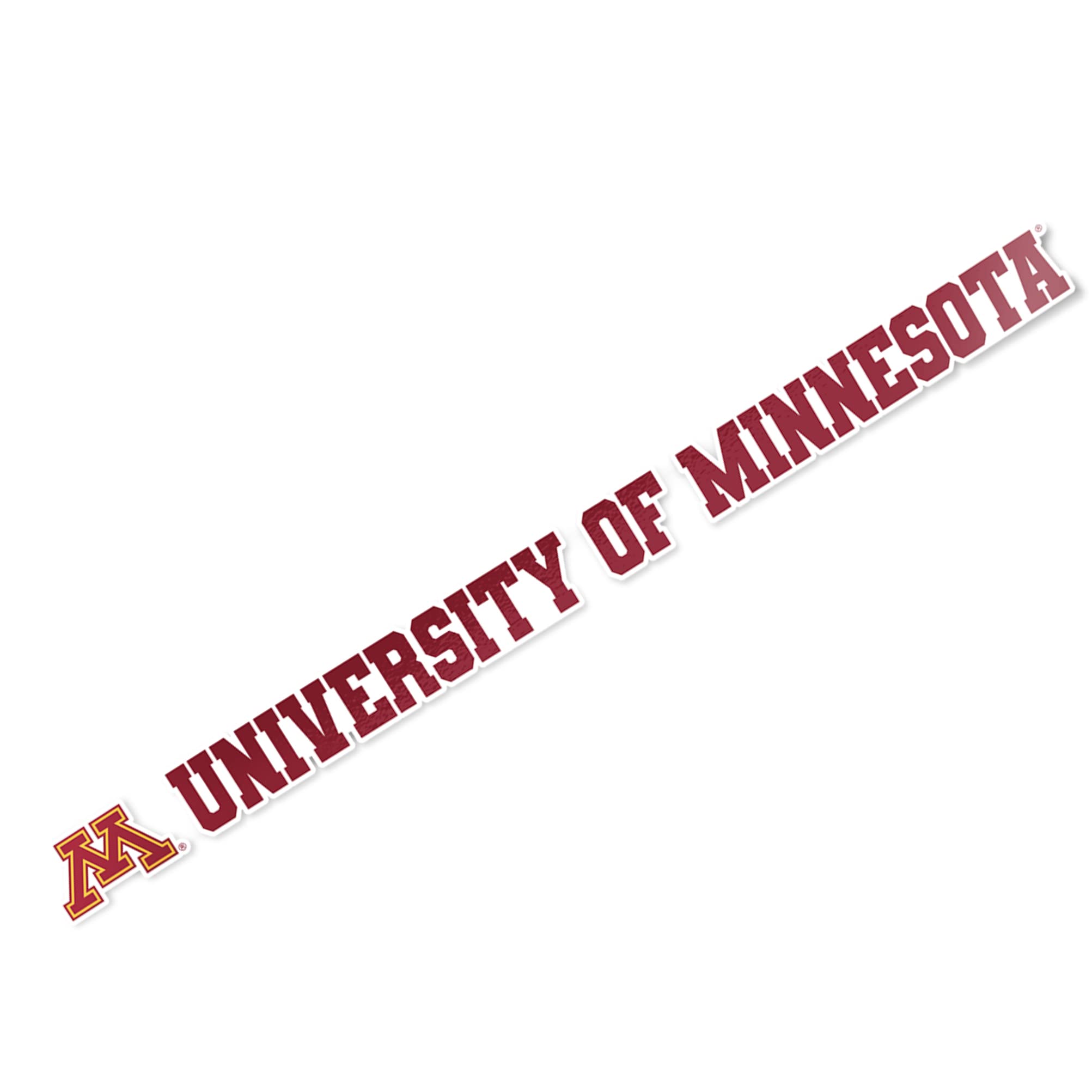 University of Minnesota Golden Gophers Name Logo Vinyl Decal Laptop Water Bottle Car Scrapbook (15 Inch Sticker)