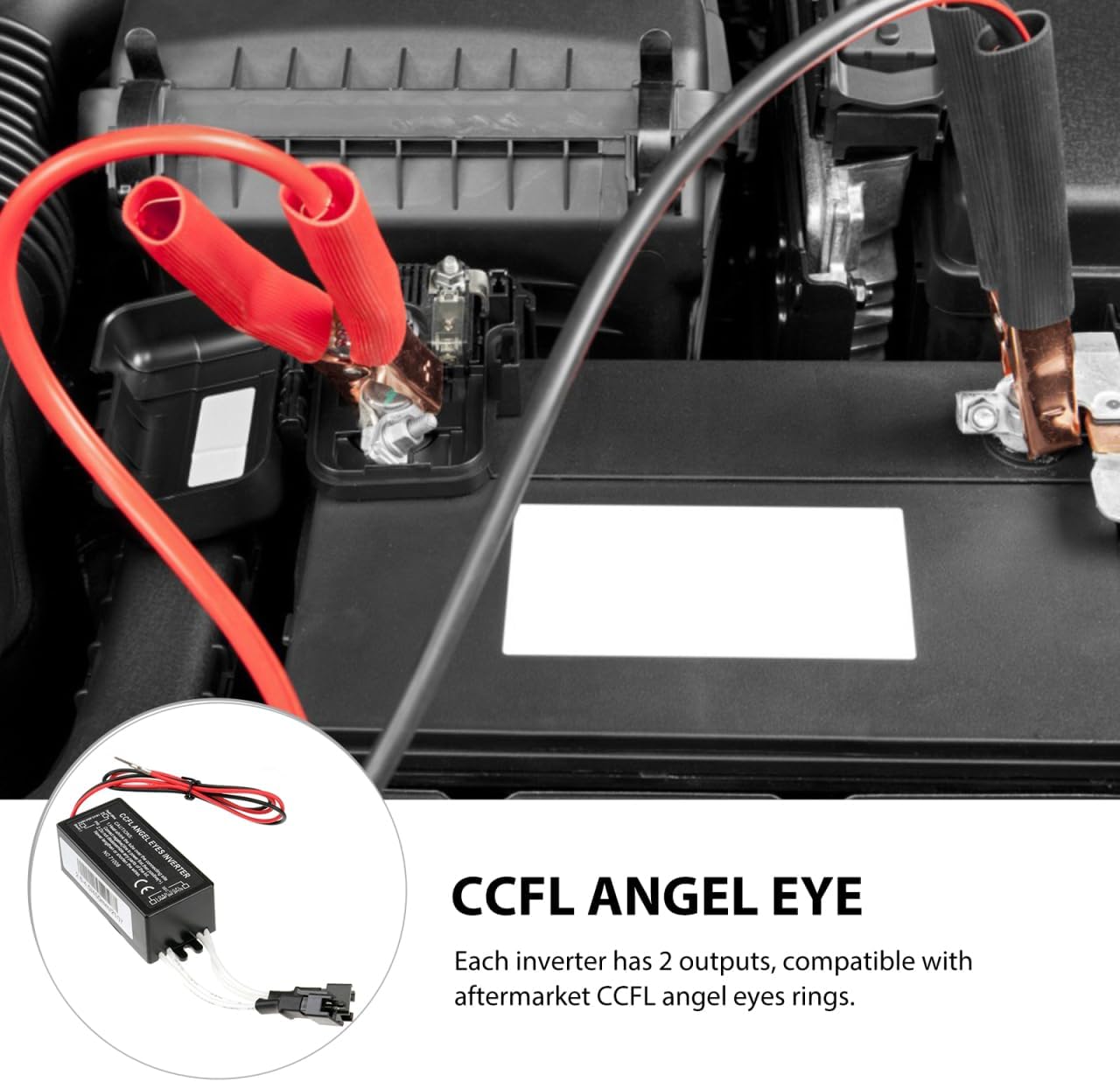 12V Ccfl Angel Eyes Inverter Driver Perfect Replacement for Aftermarket Light Rings Prevents Short Circuits Compact Design (3.30 X 1.18 X 0.86 Inch)