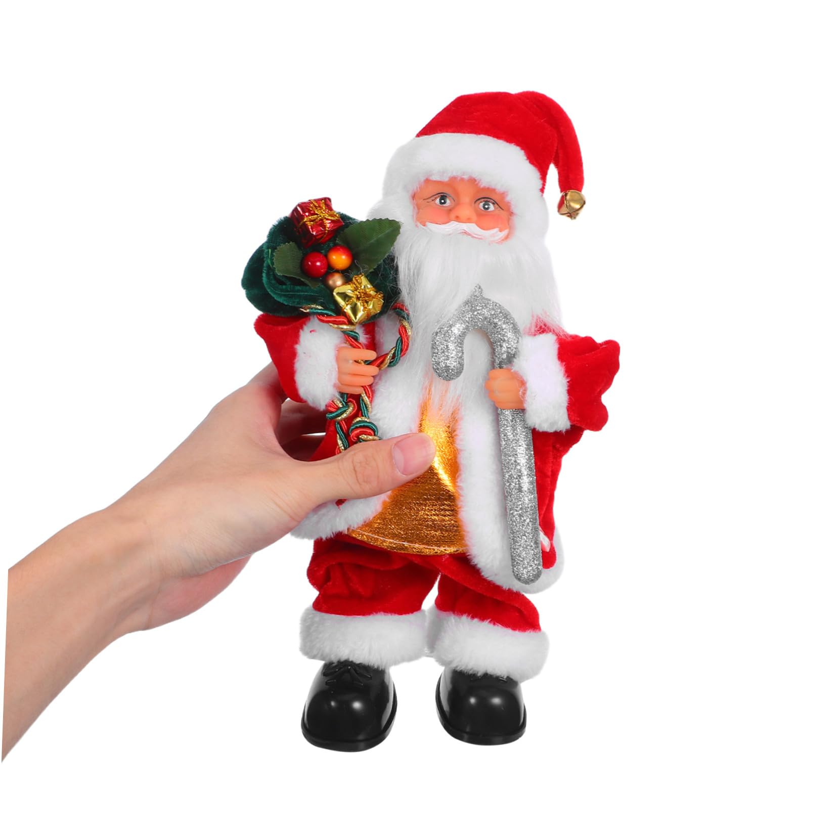 Juguete De Papá Noel Eléctrico con Música Adorable Adorno Navideño y Juguete para Fiestas Navideñas para Decoración Familiar y Entretenimiento