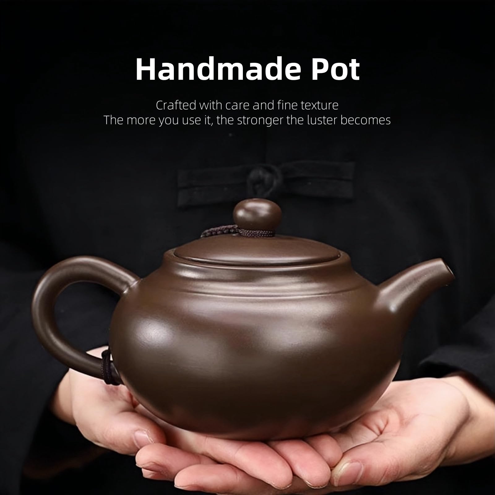 Cinese Teiera in Argilla Viola, Yixing Zisha Teiere con Scatola, Tradizionale Kung Fu Pentola da Tè in Terracotta Fatta a Mano, 400 ML, Zini