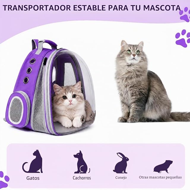 Foto 5 de 6 de ZHUIYIWIN Mochila para Gatos,Mochila Gato,Mochila Cápsula para Mascotas,Mochilas para Gatos y Perro…